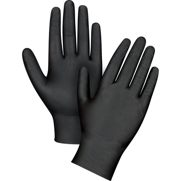 NITRILE HEAVYWEIGHT BLACK GLOVES