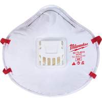 MILWAUKEE DISPOSABLE RESPIRATOR - N95 PARTICULATE WITH VALVE - 3 PACK