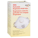 ZENITH DISPOSABLE RESPIRATOR - N95 PARTICULATE RESPIRATOR - WITH VALVE - 12 PER BOX