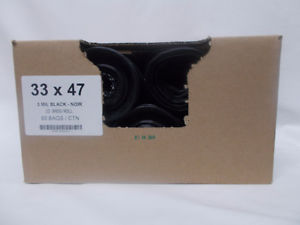 3 MIL - BLACK GARBAGE BAGS - 35 X 50 (50 PER CASE)