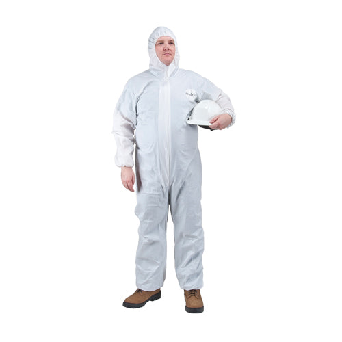 HOODED MICROPOROUS/POLYPROPYLENE COVERALS